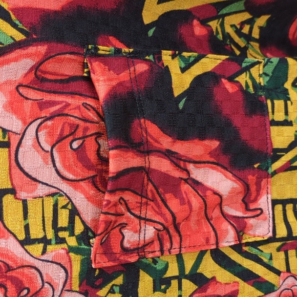 Lula Roe Carly High-Low A Frame Dress Bold And Colorful Roses Pattern - Picture 8 of 10